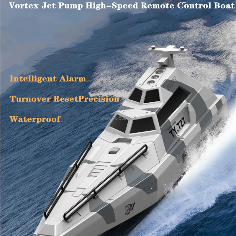 Summer 40KM/H High-Speed RC SpeedBoat Boat Model 200M Waterproof Capsized Reset Low Battery Alarm Electric Remote Control Boat