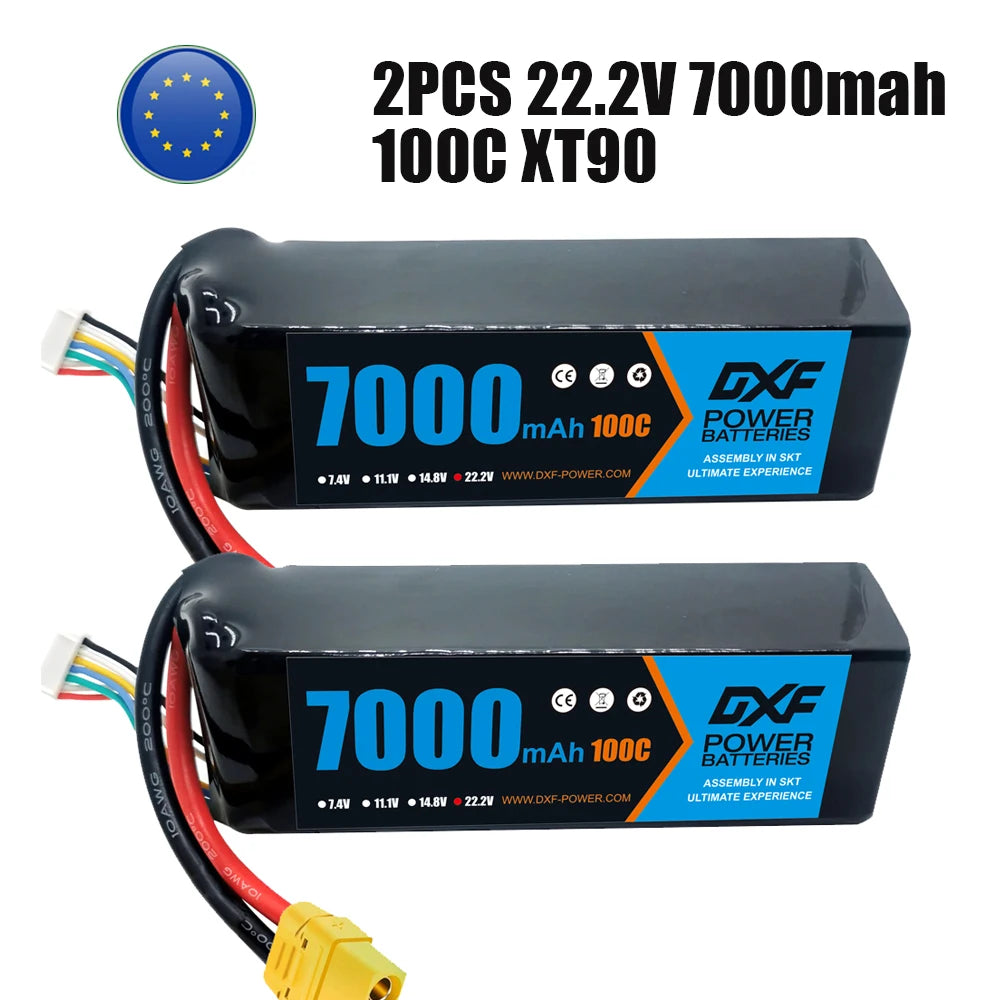 2PCS VARCS 7.4V 7.6V 11.4V 11.1V 15.2V 14.8V 22.2V 2S 3S 4S 6S 5200Mah 6300Mah 6500mAh 6200mAh 6750mAh 8000mAh 7000mAh 10000mah