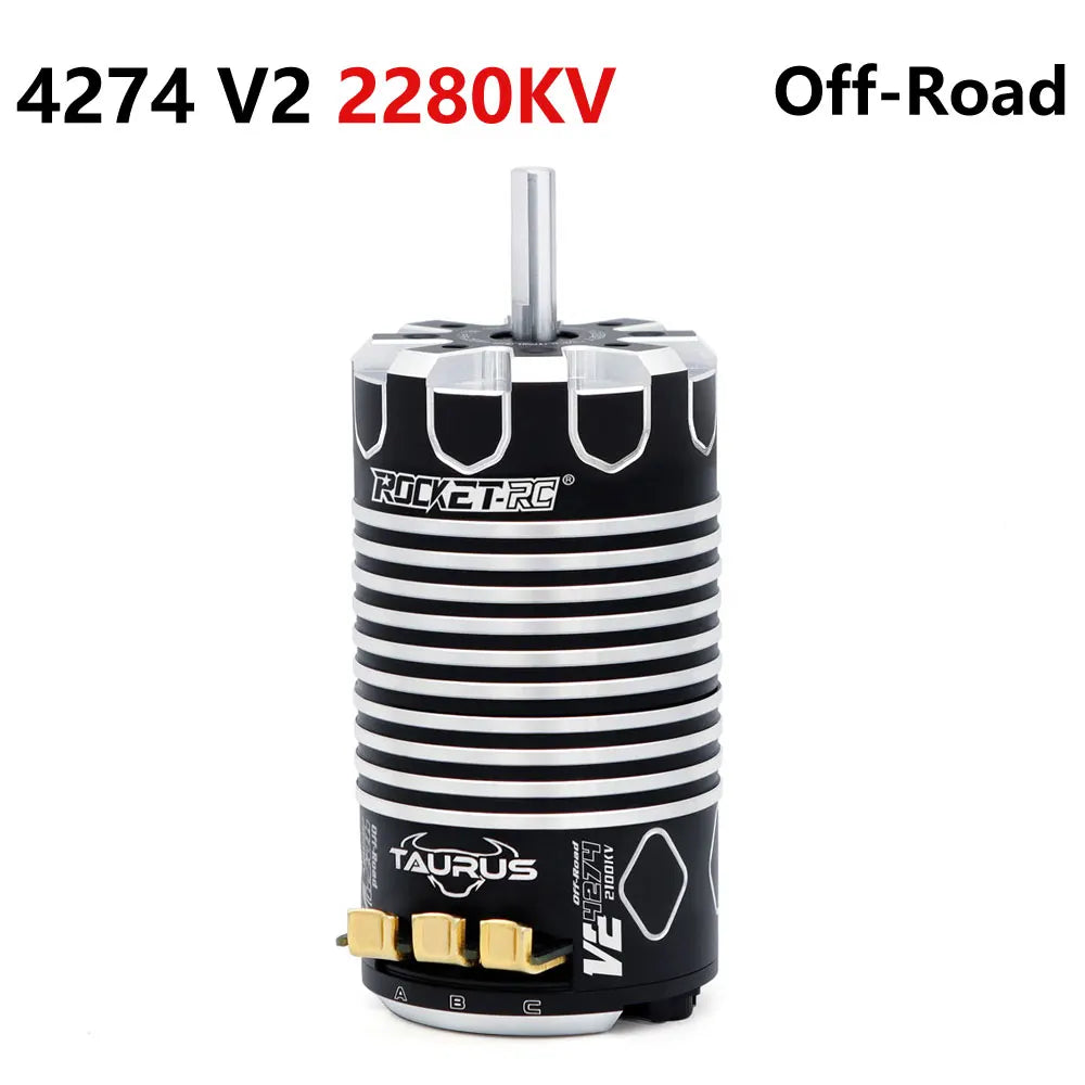 ROCKET-RC Sensored Brushless Motor 4274/4268 V2 Waterproof 5.0mm for 1/8 Wltoys HSP Traxxas Arrma RC Off-Road Buggy Racing Cars