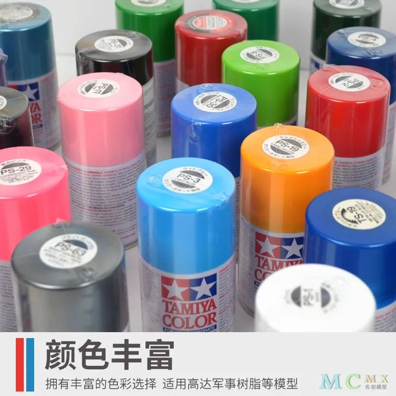 100ML RC TAMIYA Spray Painting Color PS1-PS20 Series Oil Paint Multiple Colors for Polycarbonate Remote Car Model Hobby DIY