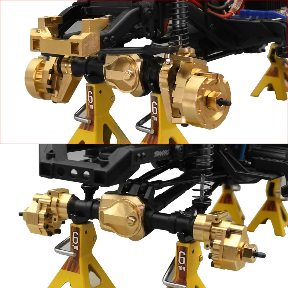 1/10 RC Crawler TRX-4 Brass Heavy Duty Counter Weight Set Portal Drive Axle Housing Bumper Mount TRX4 TRX6 Upgrade Parts
