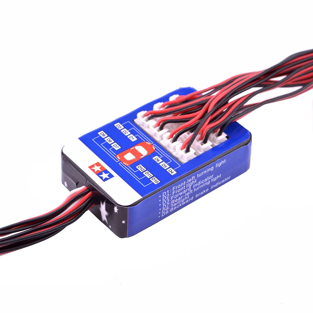 RC 12 LED Lighting Simulation Flash Light Controllable dual flashing lights Kit for 1/10 RC cars Tamiya HSP HPI RC4WD Traxxas