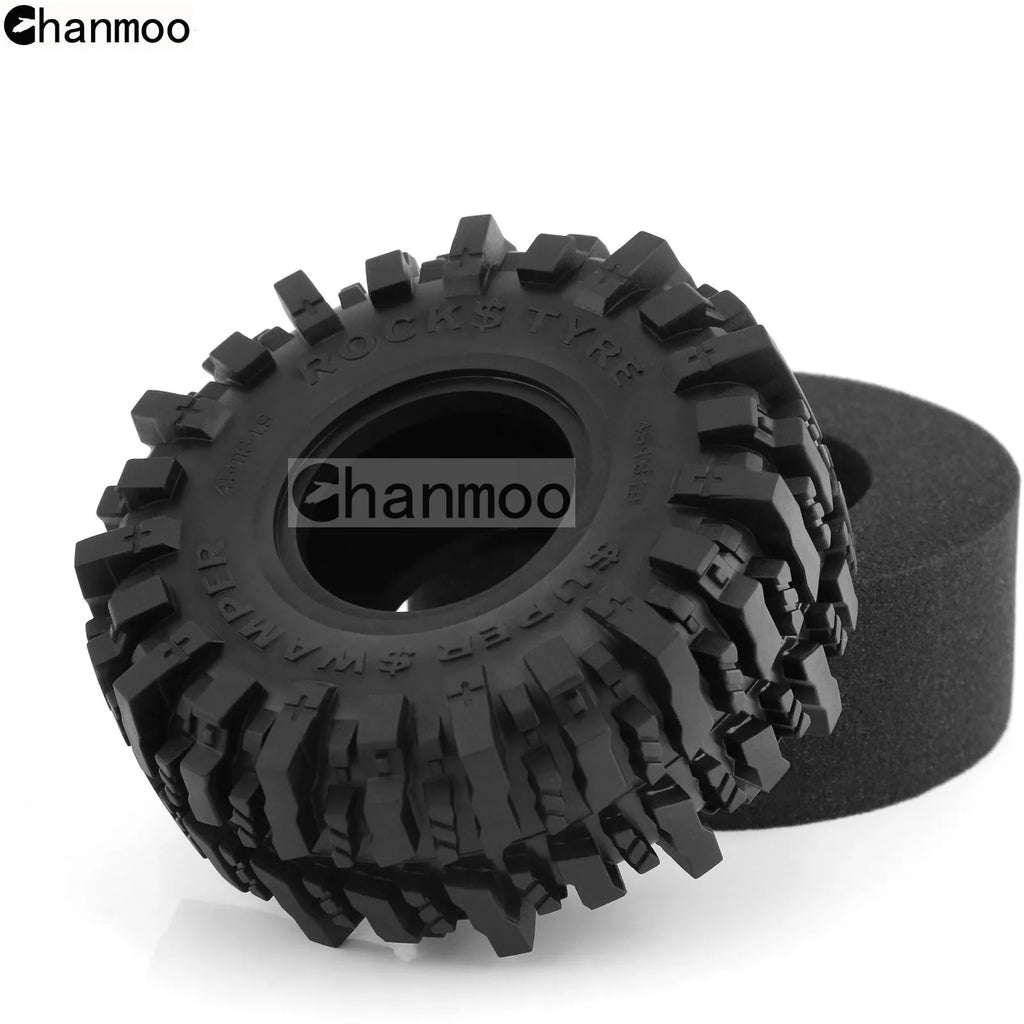 1.9in Crawler Tires Rock Wheels Mud Tyre for 1/10 Scale RC Car Axial Traxxas SCX10 II III TRX4 RC4WD D90 YK4102 Gen8 Redcat