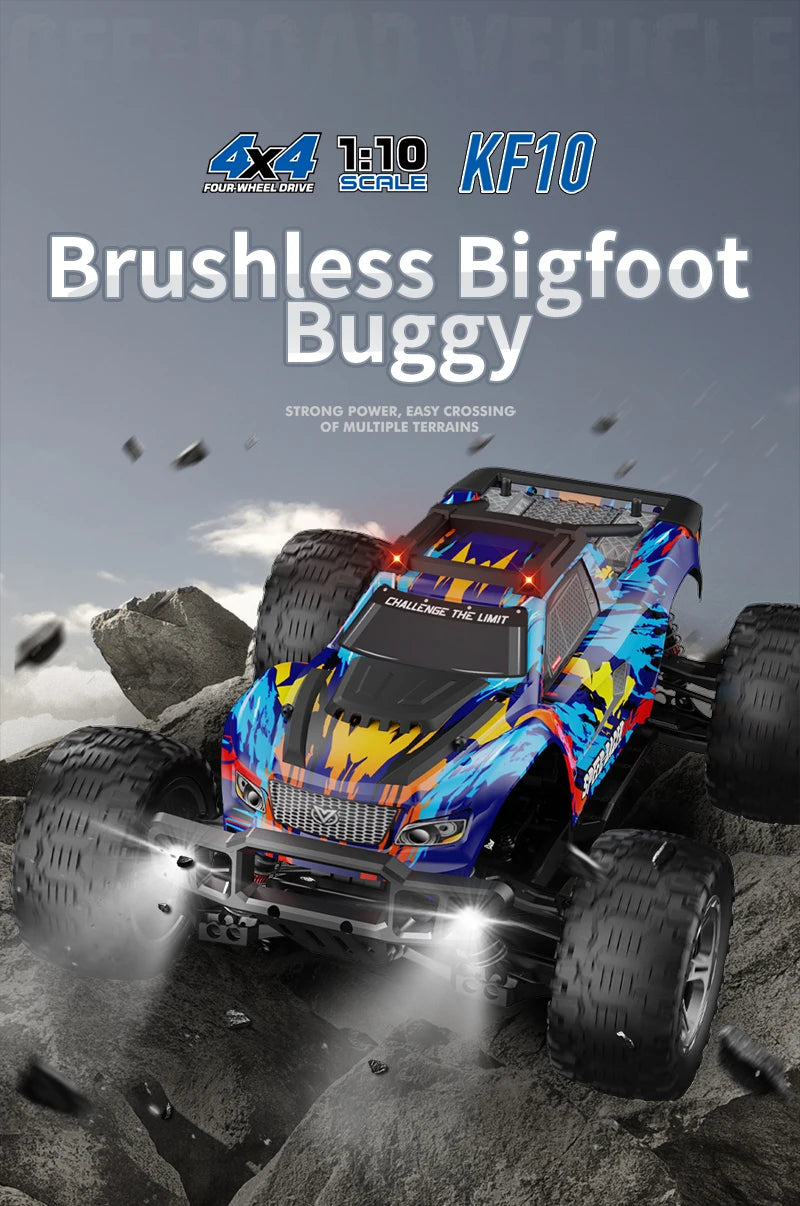 Teeggi KF10 MAX 1/10 4WD 3S High Speed Rc Off-road Car 60KM/H Brushless motor 2S KF10PRO RC Truck Drift Racing Cars Toy For Gift