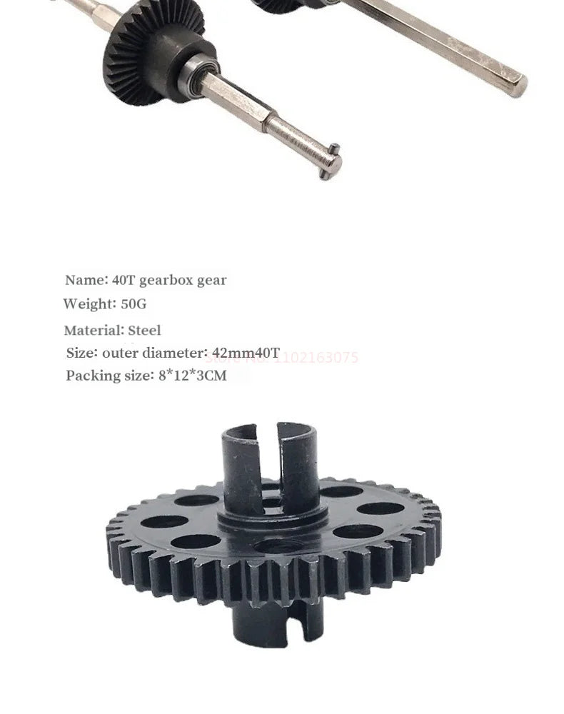 HB 1/10 ZP1001-ZP1007 RC Car Upgrade Metal Front Rear Bumper Shock Absorber Steering Cup Gear Steering Gear Arm Spare Parts
