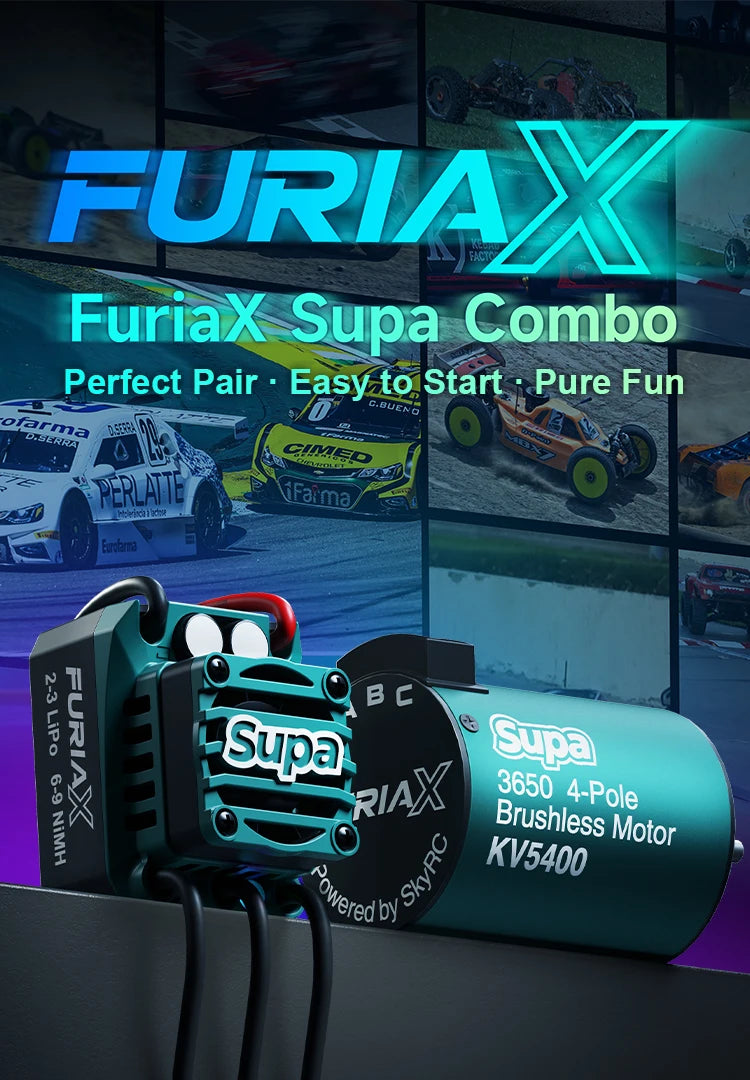 SKYRC Brushless Motor ESC Combo FuriaX Supa 3650 5400KV 、4000KV 、3600KV、3100kv、 2300KV Motor 60A ESC 2-3S For 1/10 RC Car