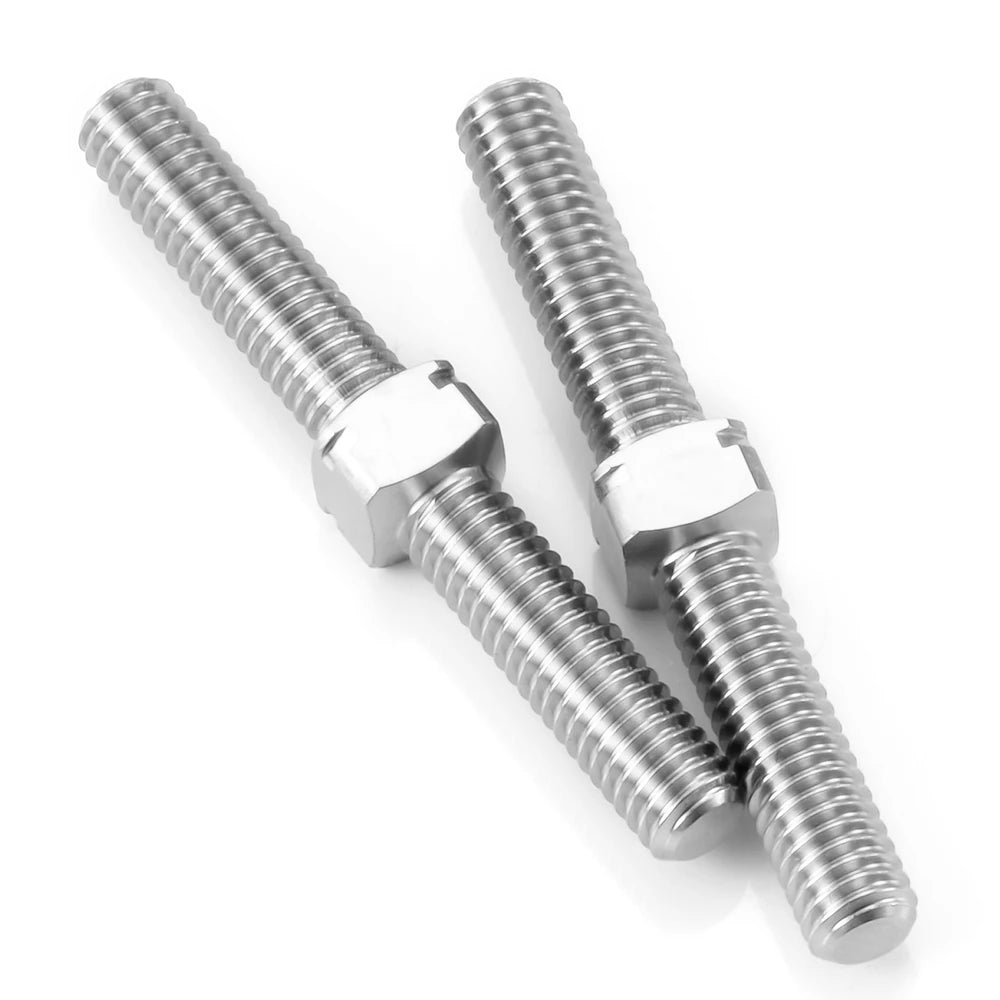 AXSPEED 1Pair Titanium Alloy M3 Left and Right Thread Dual Head Threaded Bar Double End Thread Rod Stud Bolt 14-50mm