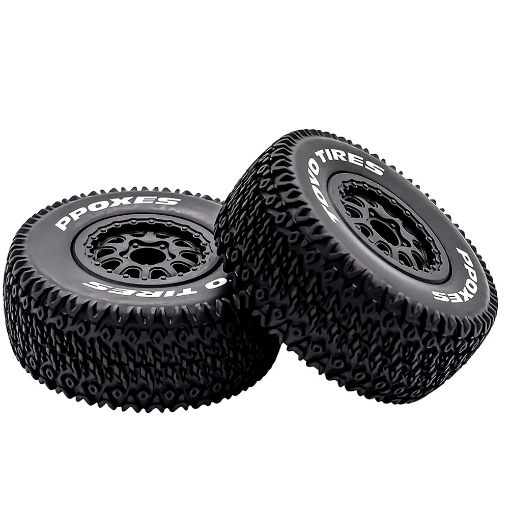 4pcs 112mm 1/10 Short Course Truck Tires Tyre Wheel With 12mm Hex For Slash Arrma Senton HuanQi 727 Vkar 10sc Hpi Rc Car