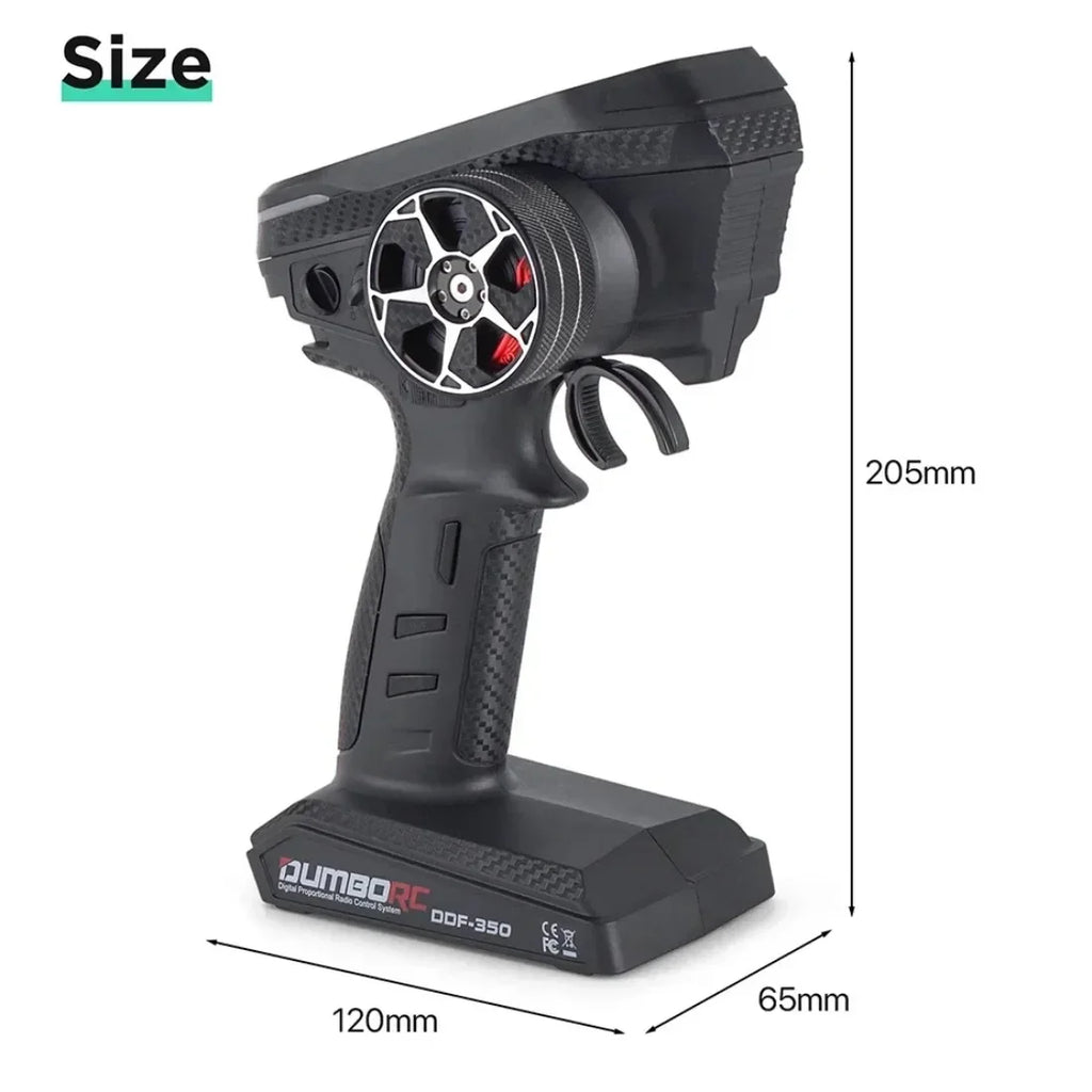 DUMBORC DDF-350 10CH 10 Channel Transmitter P6F P6DCG Gyro Receiver Metal Handwheel Remote Controller for RC Car Plane Boat