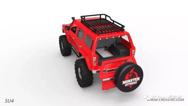 Crorc Su4 1/10 Four-Wheel Drive Rc Car Simulation Remote Control Electric Hard Shell Climbing Off Road Vehicle Model Toy Gift
