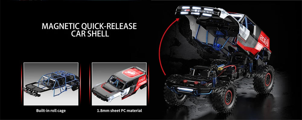 2026 New MJX Hyper Go Hypergo H8P 1:8 Scale Electric Brushless RC Car 1/8 Licensed Bronco 4WD Off Road Rock Crawler 4x4 Drive