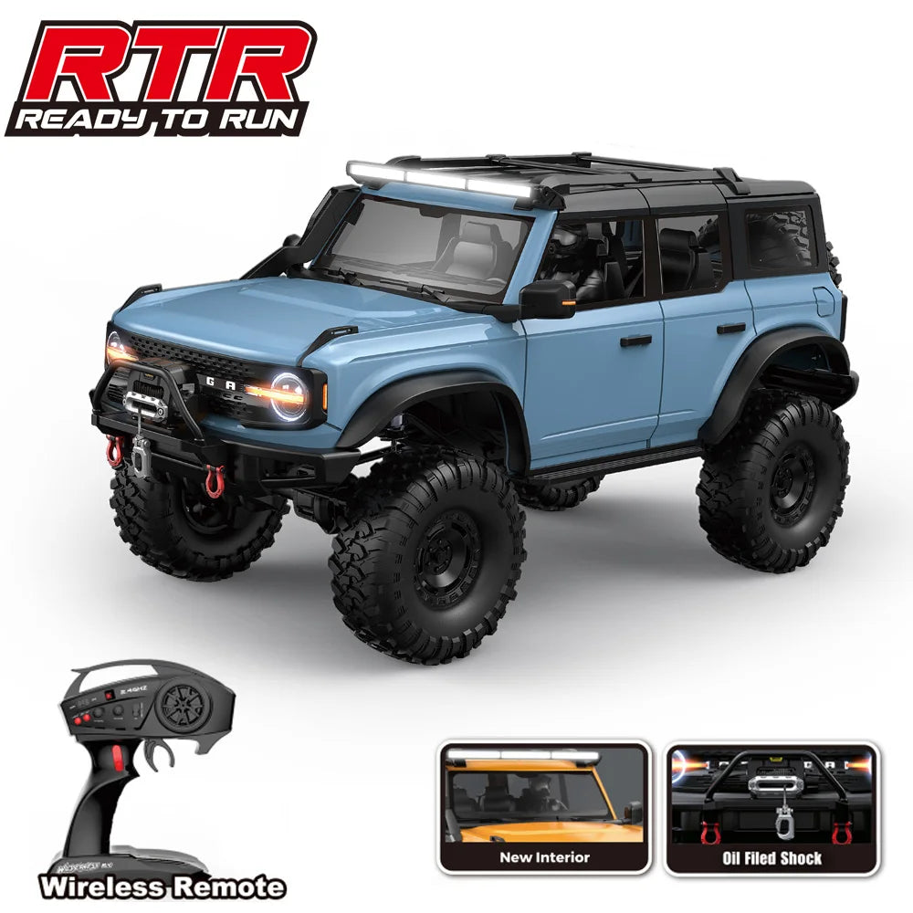 RC Crawler 1/10 Rc Car 4WD RTR HB R1001 with LED 2.4G Electric Remote Control Rock Buggy Off-road Vehicle Rc Cars for Adults
