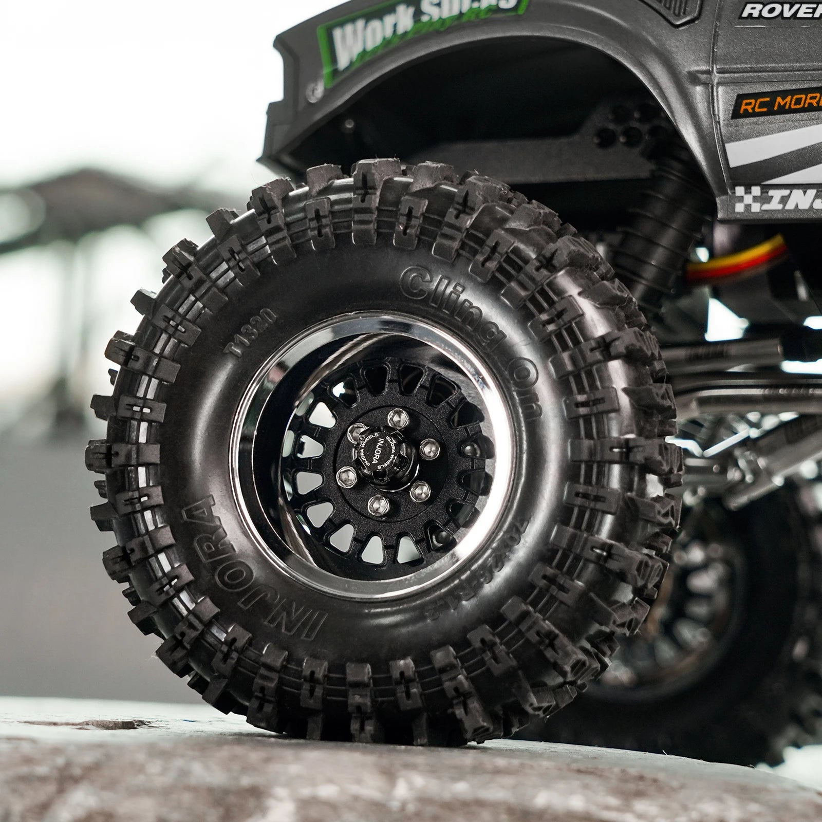 INJORA ModuWheel 1.3" Brass & Aluminum Beadlock Wheels, Negative Offset, for 1/18 1/24 RC Crawlers