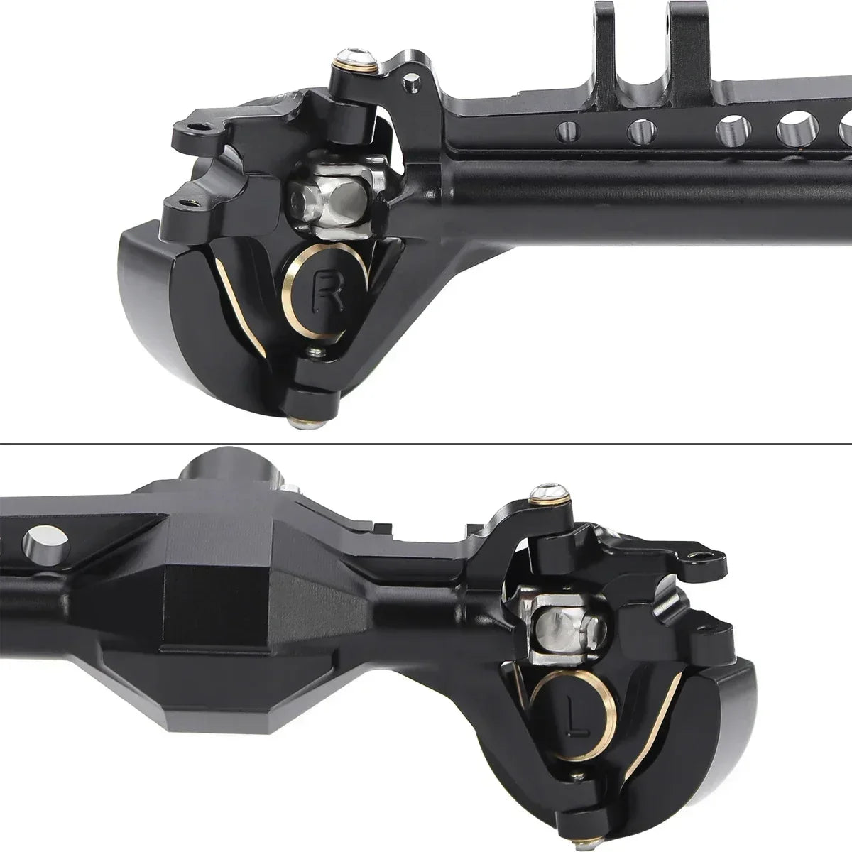 F10 Axle Brass Weights Steering Knuckles Front and Rear Portal Cover for 1/10 RC Crawler Vanquish VRD VS4-10 Phoenix LCG Upgrade
