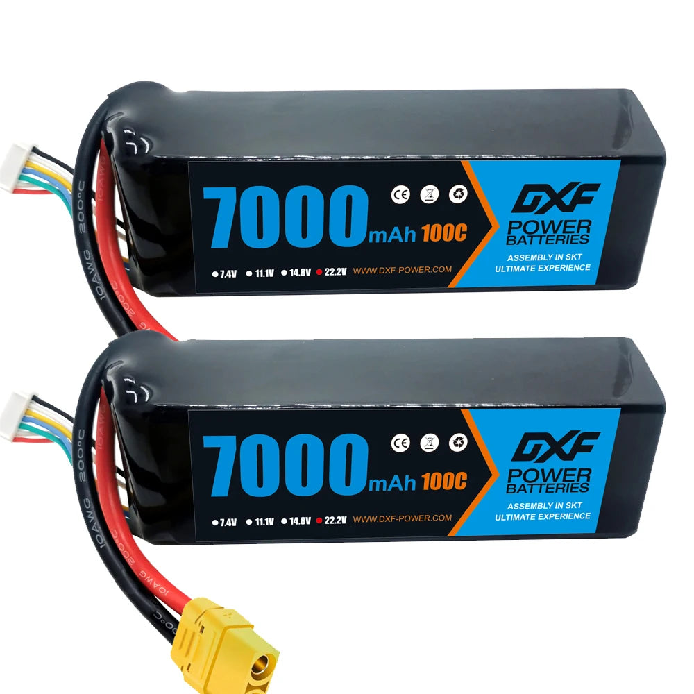 2PCS VARCS 7.4V 7.6V 11.4V 11.1V 15.2V 14.8V 22.2V 2S 3S 4S 6S 5200Mah 6300Mah 6500mAh 6200mAh 6750mAh 8000mAh 7000mAh 10000mah