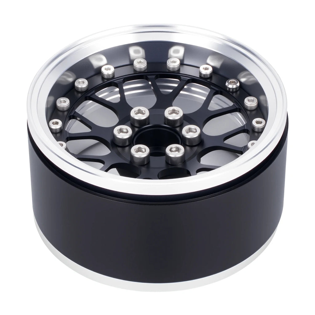 4Pcs Aluminum Alloy 2.2" Beadlock Wheels, Universal Fit for 1/10 RC Crawler Car Axial SCX10 II III & Traxxas TRX4