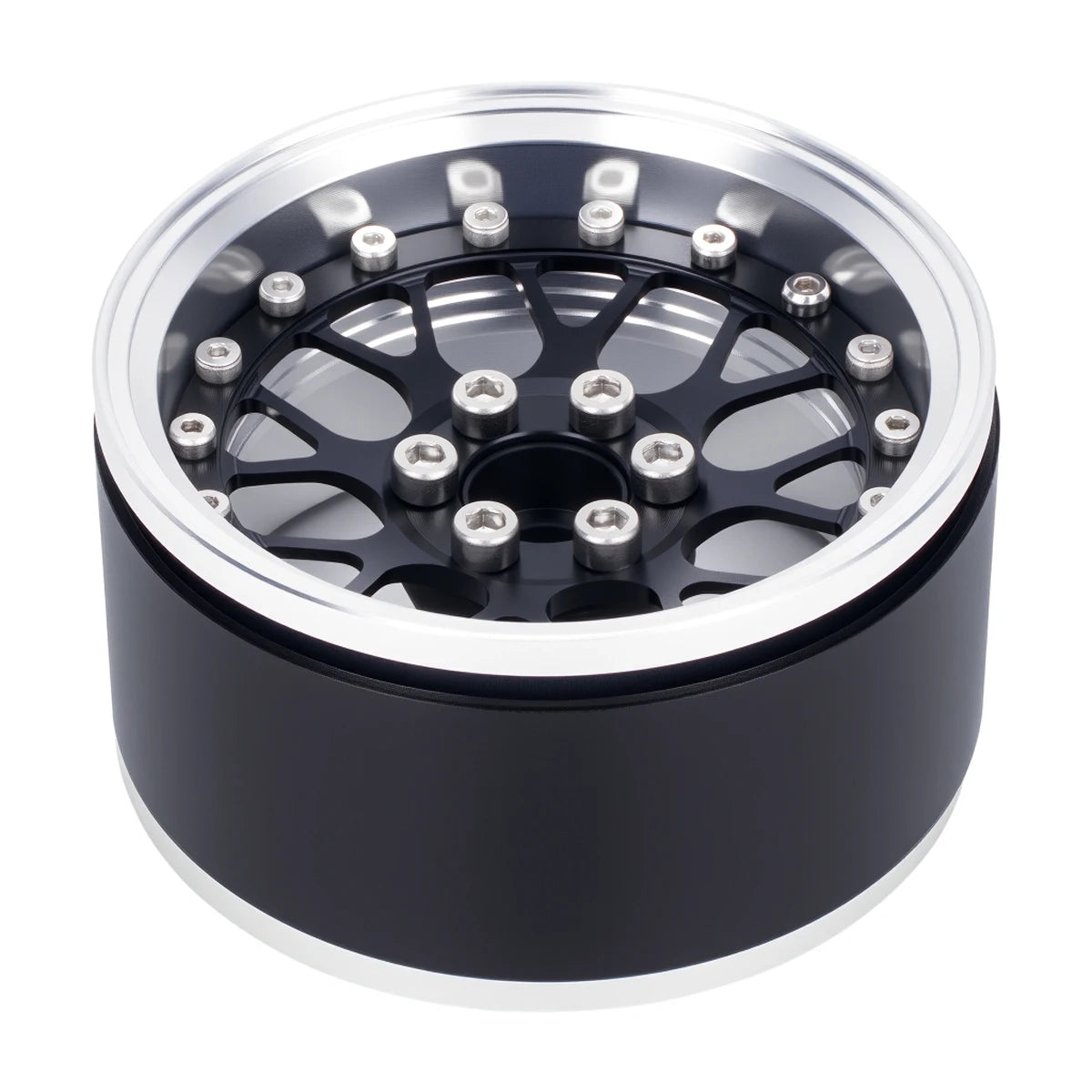 4Pcs Aluminum Alloy 2.2" Beadlock Wheels, Universal Fit for 1/10 RC Crawler Car Axial SCX10 II III & Traxxas TRX4