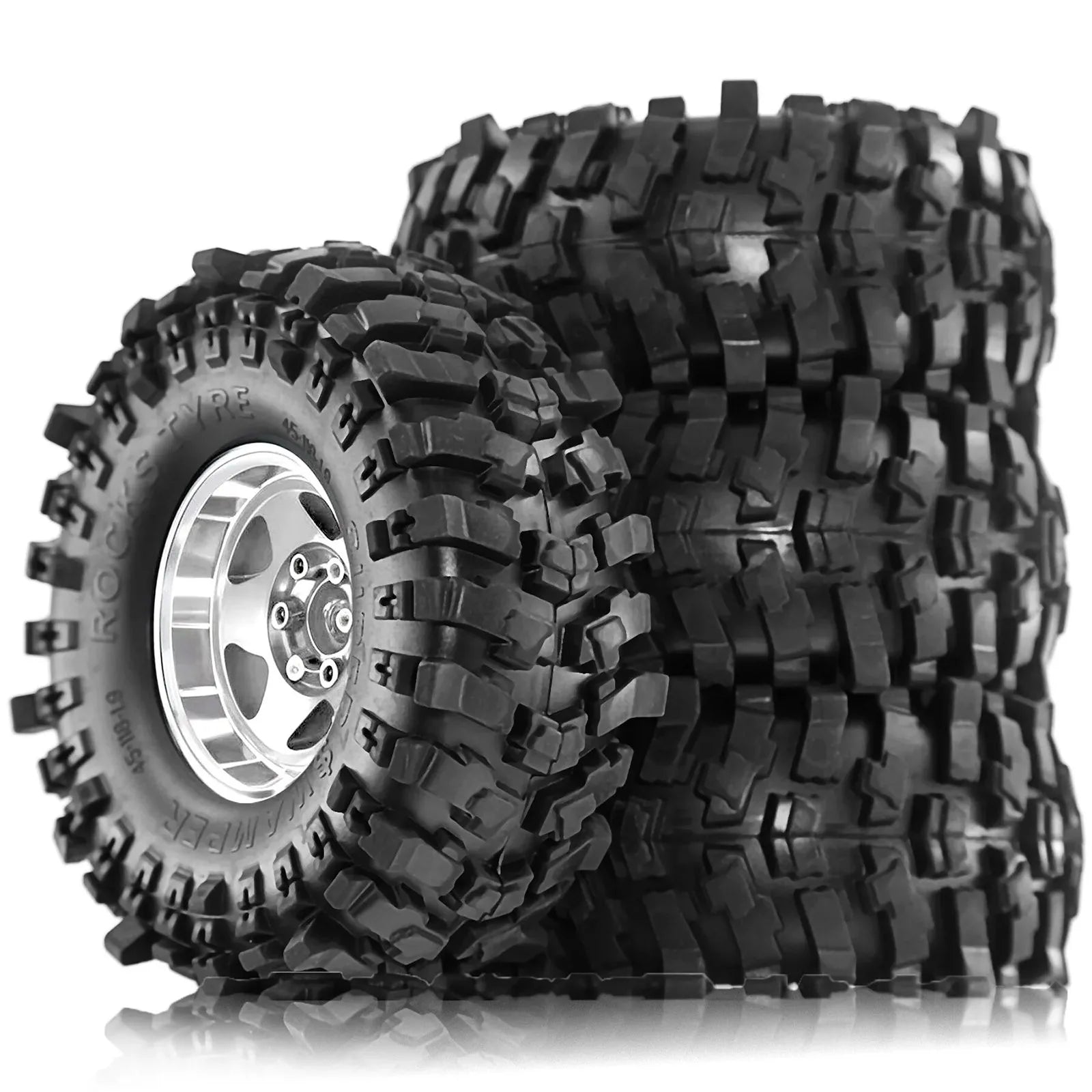1.9in Beadlock Wheels 1.9 Crawler Tires Rims Black TRX6 Wheel Classic AXI03007 Bead Lock 12mm Hex TRX4 1.10 SCX10 ll1/10 Rim D90