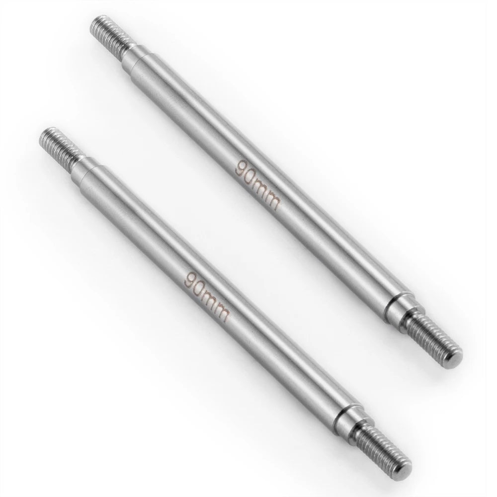 YEAHRUN 2Pcs Stainless Steel Linkage Set Link Rod M4 6x50-155mm for Axial SCX10 II 90046 TRX-4 D90 1/10 RC Car Upgrade Parts