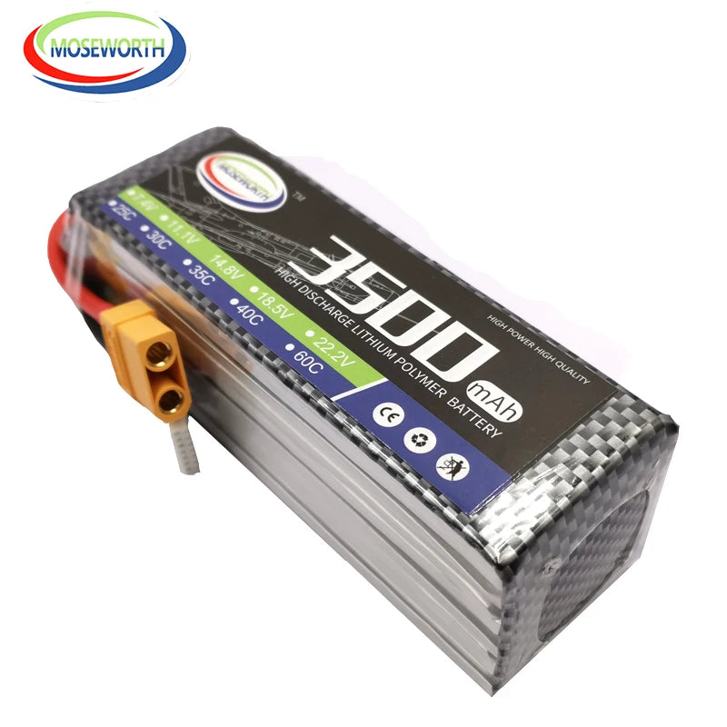 6S 22.2V 1800 2200 3500 4200 5200 6000 10000 12000mAh 30C 40C 60C RC LiPo Battery For RC Drone Helicopter Quadcopter Airplane