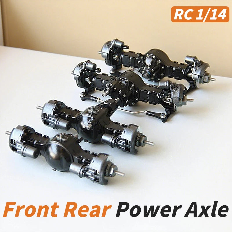 1/14 RC Truck Metal 4x4/6x6/8x8 Front Rear Power Axle Diff Lock Simulated Brake Disc for Tamiya Scania MAN Benz VOLVO Car Parts
