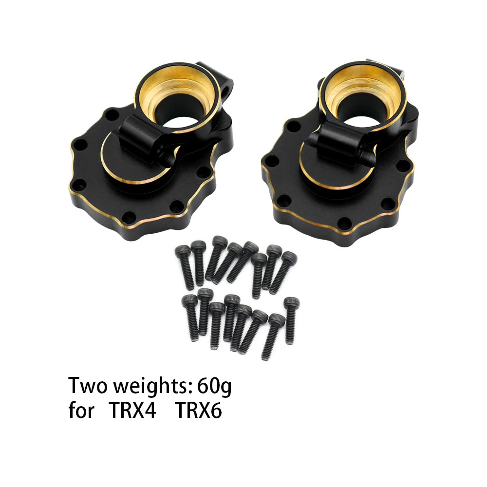 Portal Axle Housing Brass Black Steering Cup steering C Seat tie Rod Holder gear Cover servo Bracket For 1/10 Trx4 Trx6