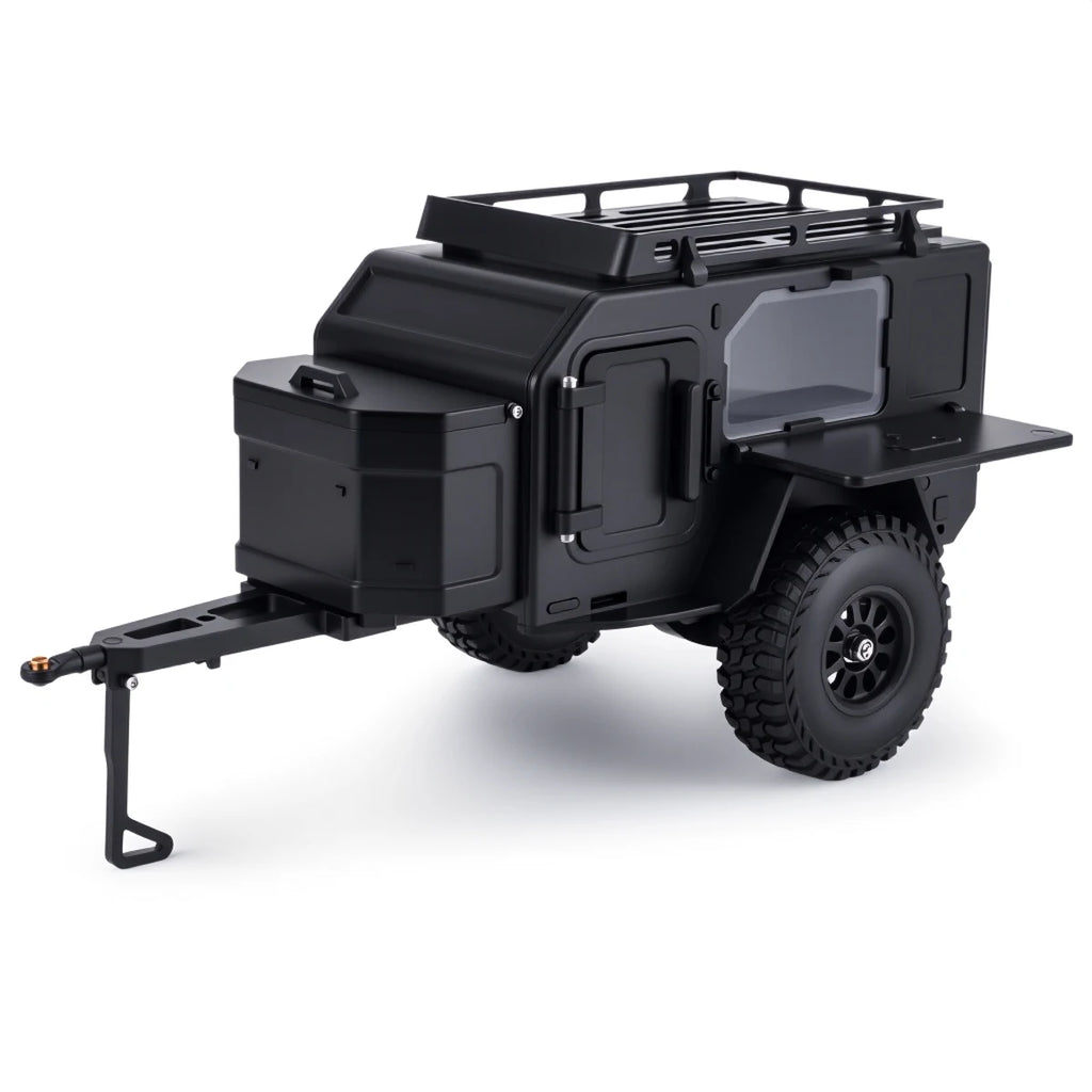 Plastic Off-Road Camping Trailer Motorhome RV Trailers with Stickers for 1/18 1/24 RC Crawler TRX4M SCX24 Decorative Parts