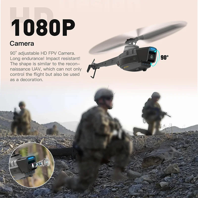 C127 C128 RC Helicopter 2.4G 6-Axis Gyro 4CH 720P Camera Altitude Hold Optical Flow FPV RC Helicopter Toys VS C127 AI Brushless
