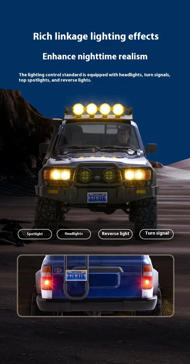 Fms Fcx10 Toyota Land Cruiser 1/10 Lc80 Pro V2 External Rotor Brushless Remote Control Off Road Climbing Vehicle 4wd Dual Speed