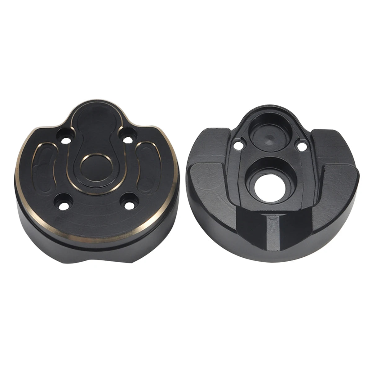 Black Brass Weights Steering Knuckles Portal Cover Set for Axial Capra SCX10 III AR45P SuperShafty CP44 Vanquish F9 Axle Housing