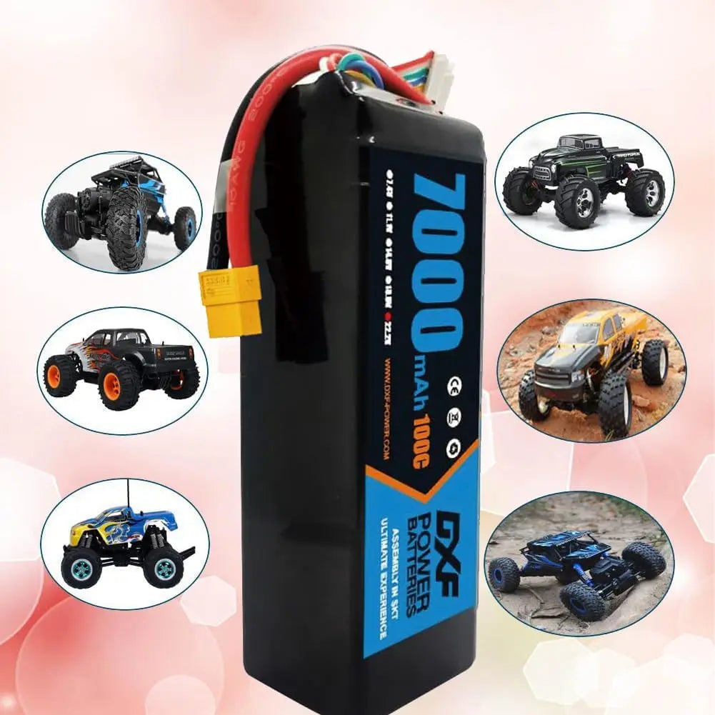 DXF 6S Lipo 22.2V 7000mAh 10000mAh 5200mAh Softcase Battery with XT60 EC5 XT90 for Car Truck Tank RC Buggy Truggy Racing Hobby