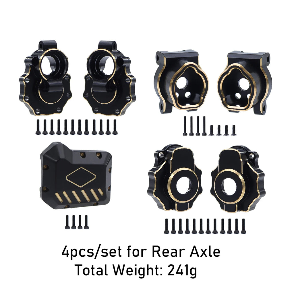Brass Black Counterweight Portal Axle C-Hub For 1/10  TRX4 TRX6 RC Crawler Car Upgrade Parts