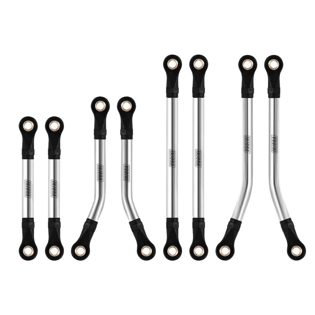 INJORA Stainless Steel High Clearance Chassis Links Steering Link Set for 1/18 RC Crawler TRX4M Defender Bronco (4M-08 4M-57)