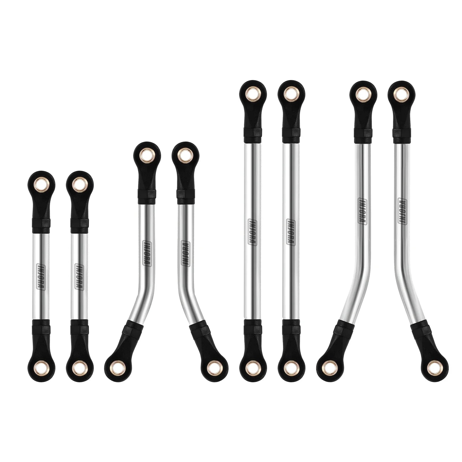 INJORA Stainless Steel High Clearance Chassis Links Steering Link Set for 1/18 RC Crawler TRX4M Defender Bronco (4M-08 4M-57)