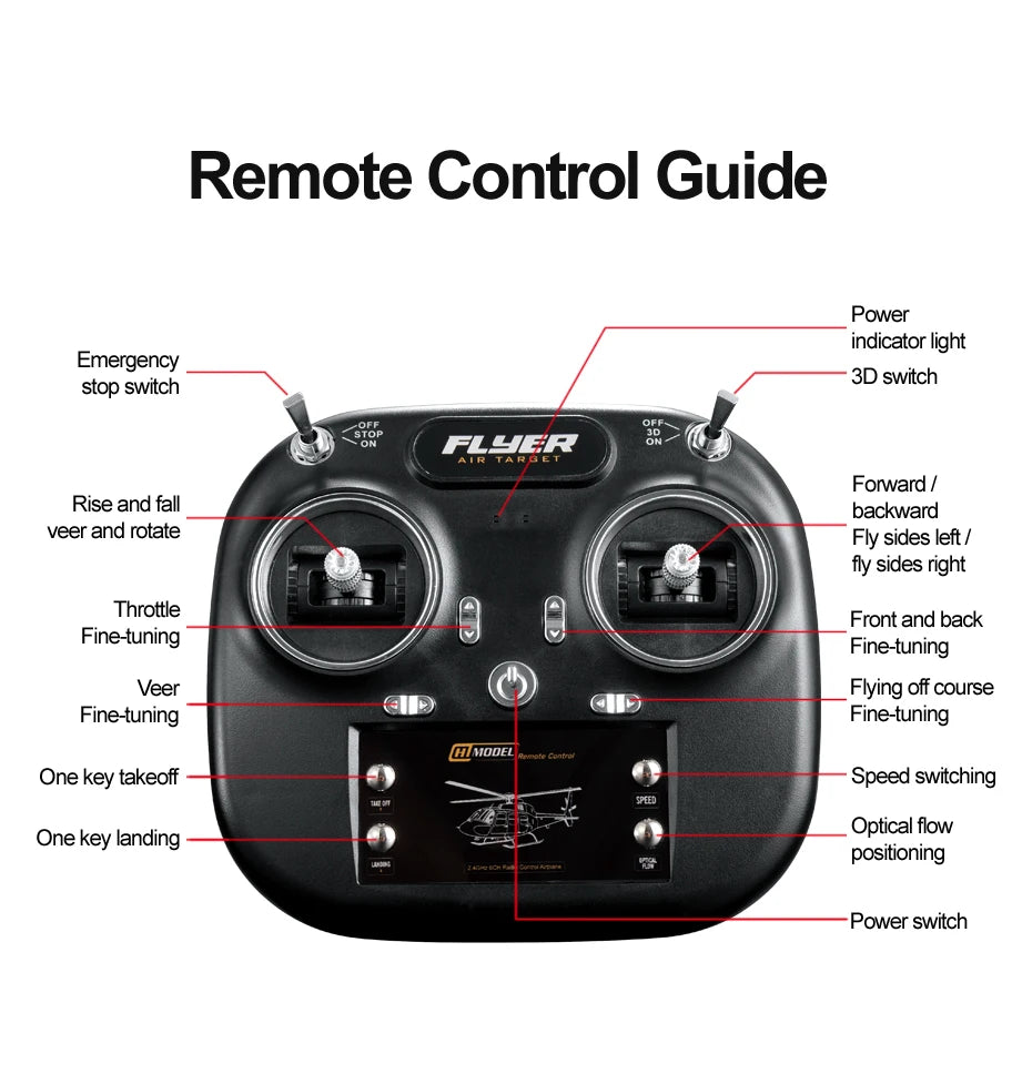 K200 UH-60 Simulation Black-Hawkk 6CH RC Helicopter 2.4G Aerobatic Remote Control  Altitude Hold & Optical Flow Positioning RTF