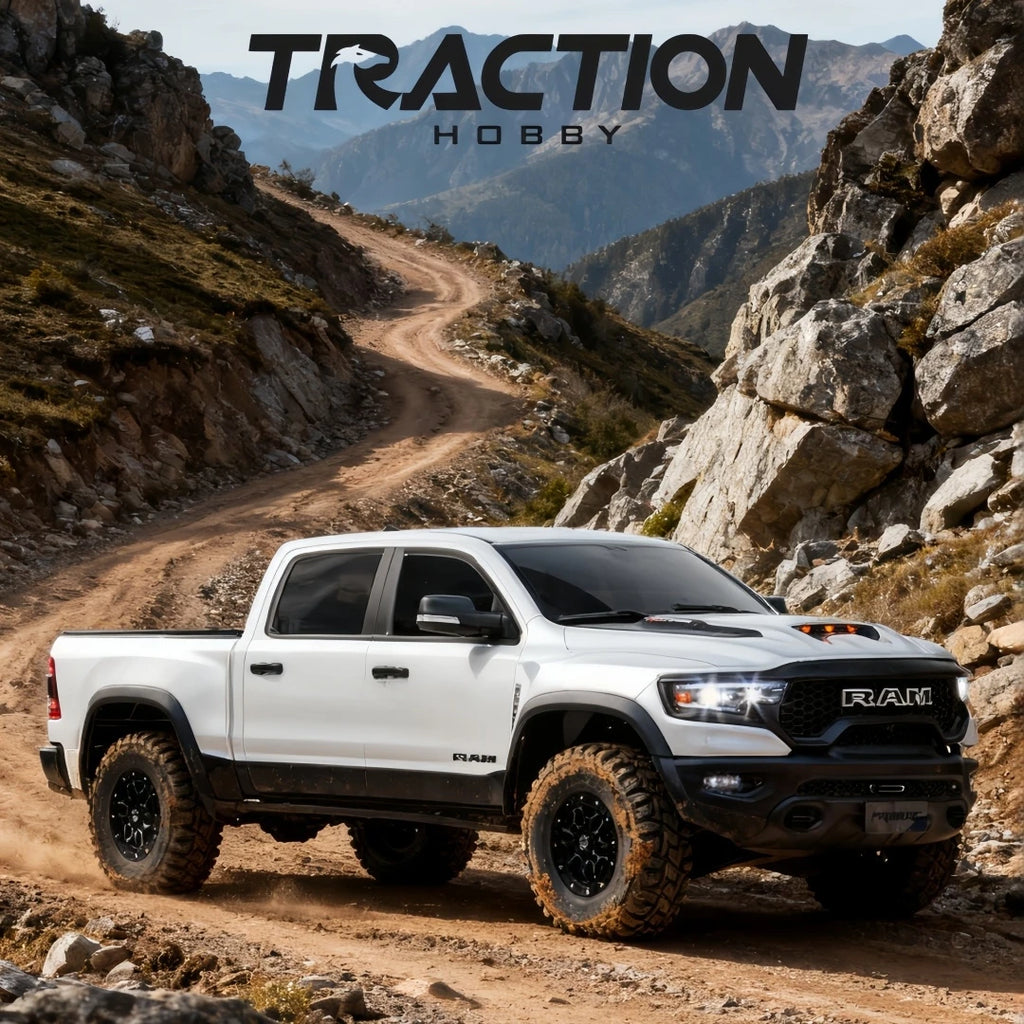 KM Rraction Tyrannosaurus RAM 1500 Simulation 1/8 Remote Control Electric Four-Wheel Drive Climbing Car Pickup Off-Road Vehicle