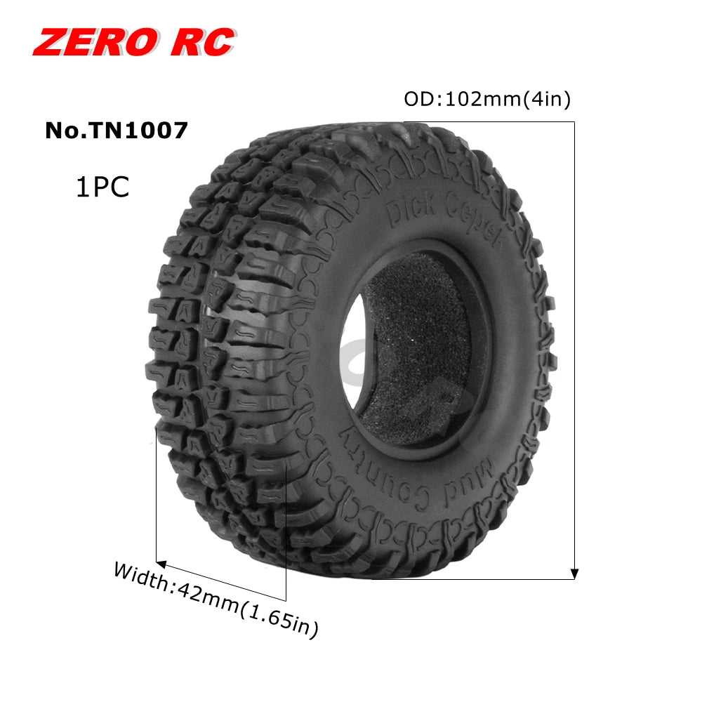 RC TRUCK 1.9" Rock Crawler Tires 90-117mm Tyre For 1/10 Off Road AXIAL SCX10 II III CAPRA TRAXXAS TRX-4 RGT MST RC4WD D90 WHEEL