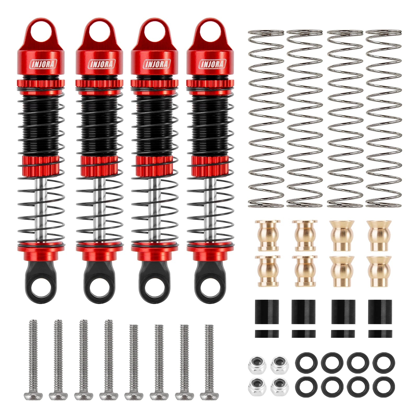 INJORA 53MM 59MM Threaded Shocks for 1/18 Redcat Ascent18 HPI Venture18