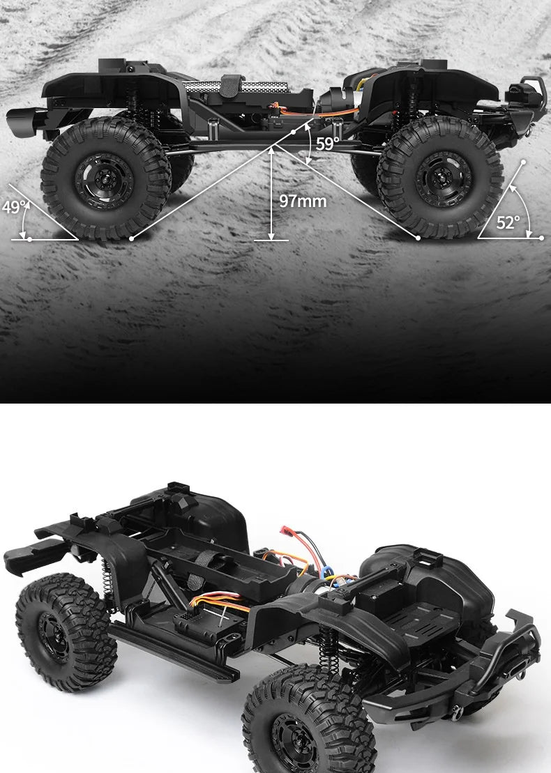 NEW Upgrades 2025 HB R001 Bronco with electric winch 1/10 4WD Remote Control Off-road Vehicle Electric Model RC Climbing