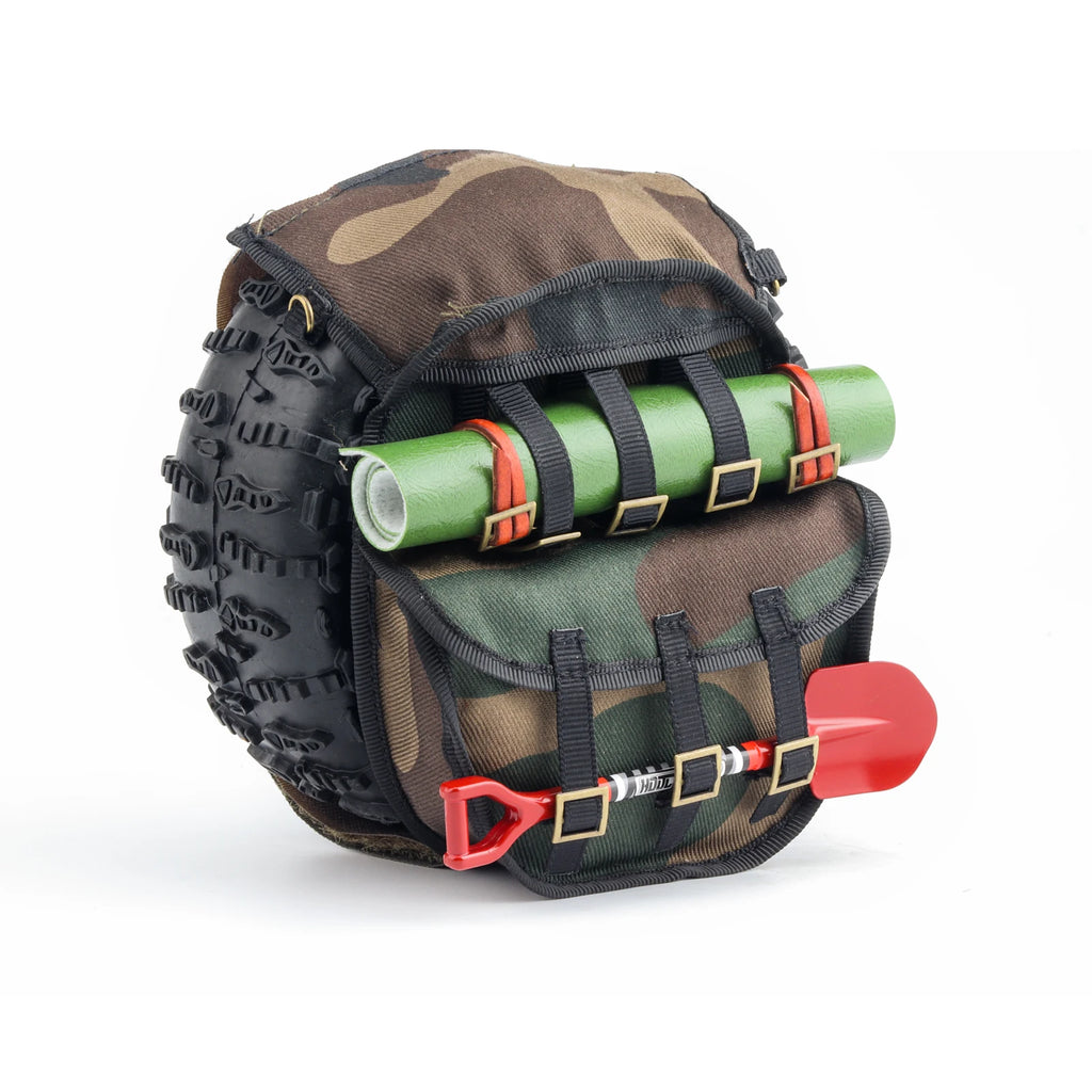 1.9inch 2.2inch Simulation Spare Tire Backpack Decoration Wheel Tires Storage Bags for 1/8 1/10 RC Crawler Car