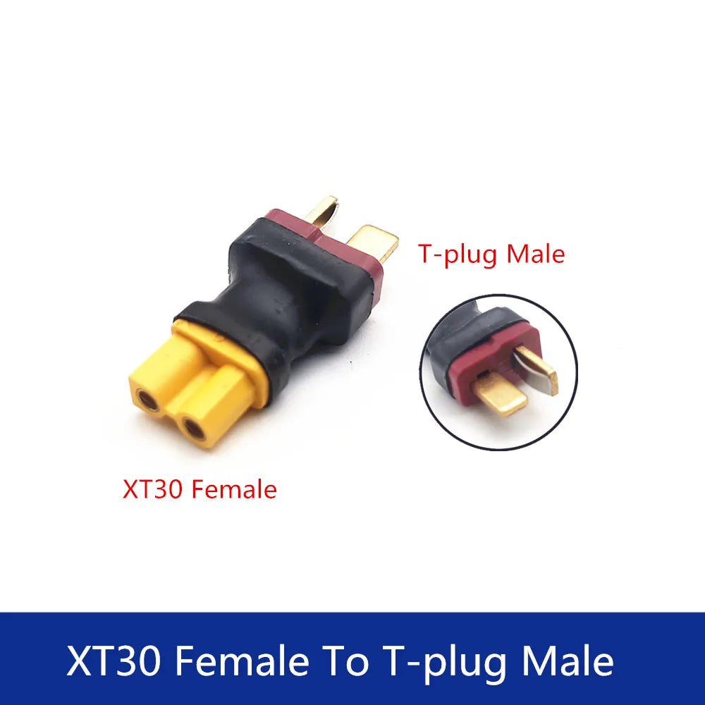Adapter XT30 XT60 XT90 TRX T Plug Deans EC5 EC3 Female to Male HXT 4MM Connectors Plug RC Lipo Battery Control Parts DIY