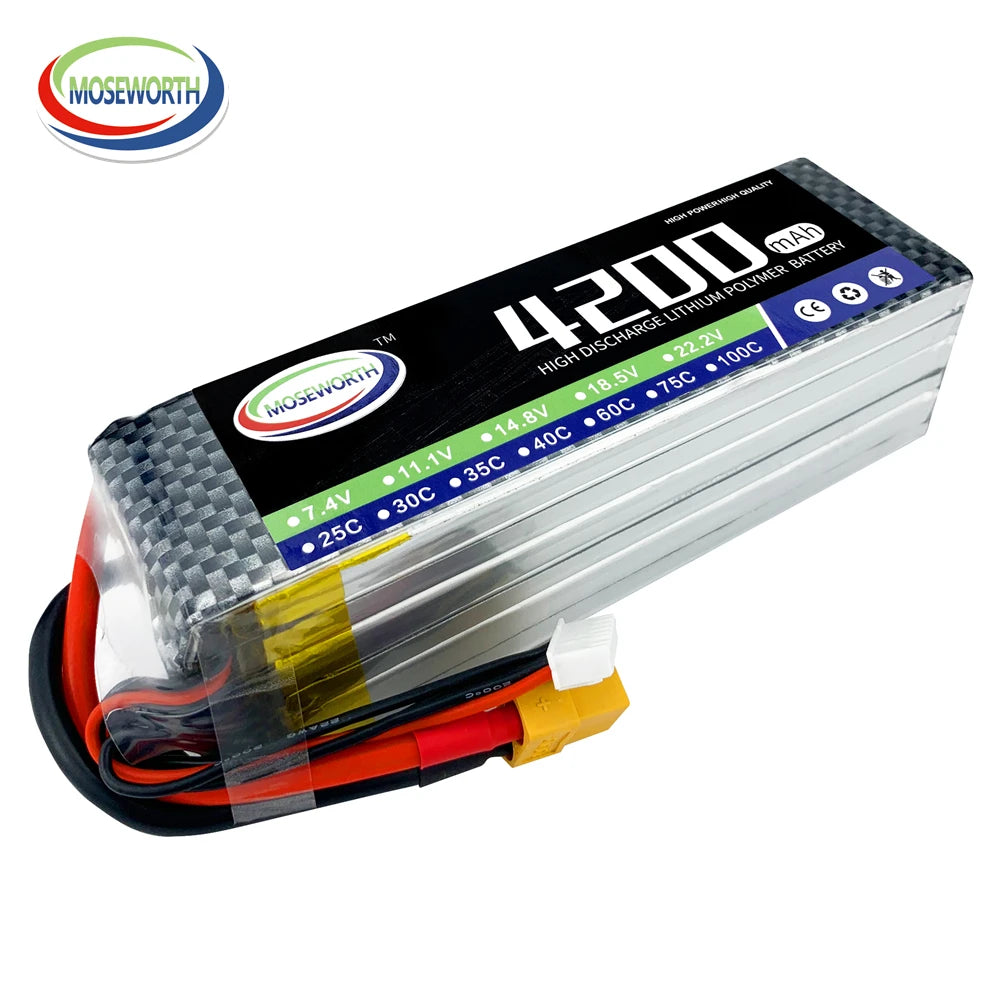 6S 22.2V 1800 2200 3500 4200 5200 6000 10000 12000mAh 30C 40C 60C RC LiPo Battery For RC Drone Helicopter Quadcopter Airplane