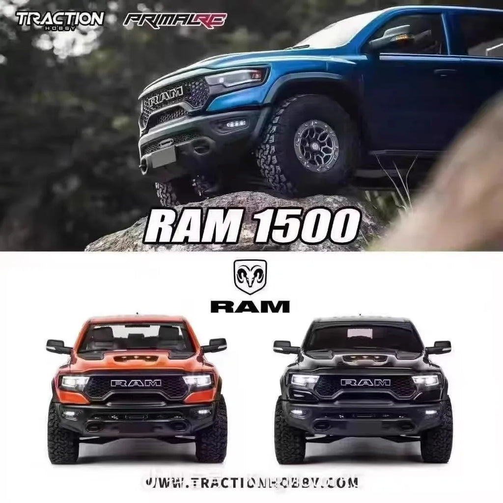 KM Thunder Dodge Tyrannosaurus RAM 1500 Simulation 1/8 Remote Control Electric 4WD Climbing Vehicle Pickup Off road Vehicle