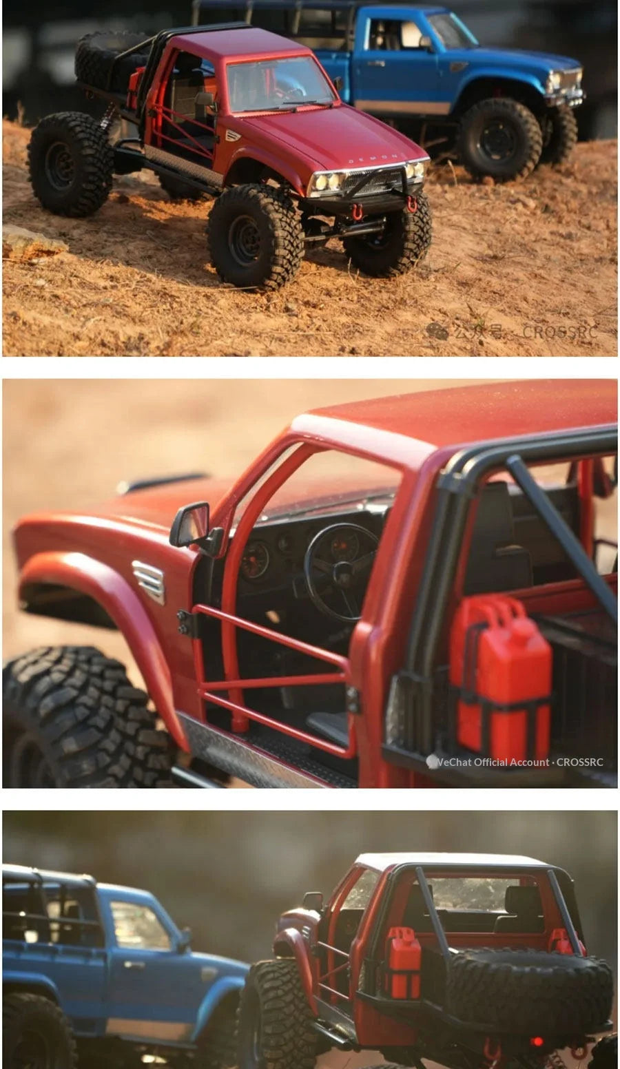 CROSSR Sg4 Half-Scale Sp4 Truck 1/10 Remote-Controlled Electric Four-Wheel-Drive Competitive Climbing Off-Road Vehicle Model