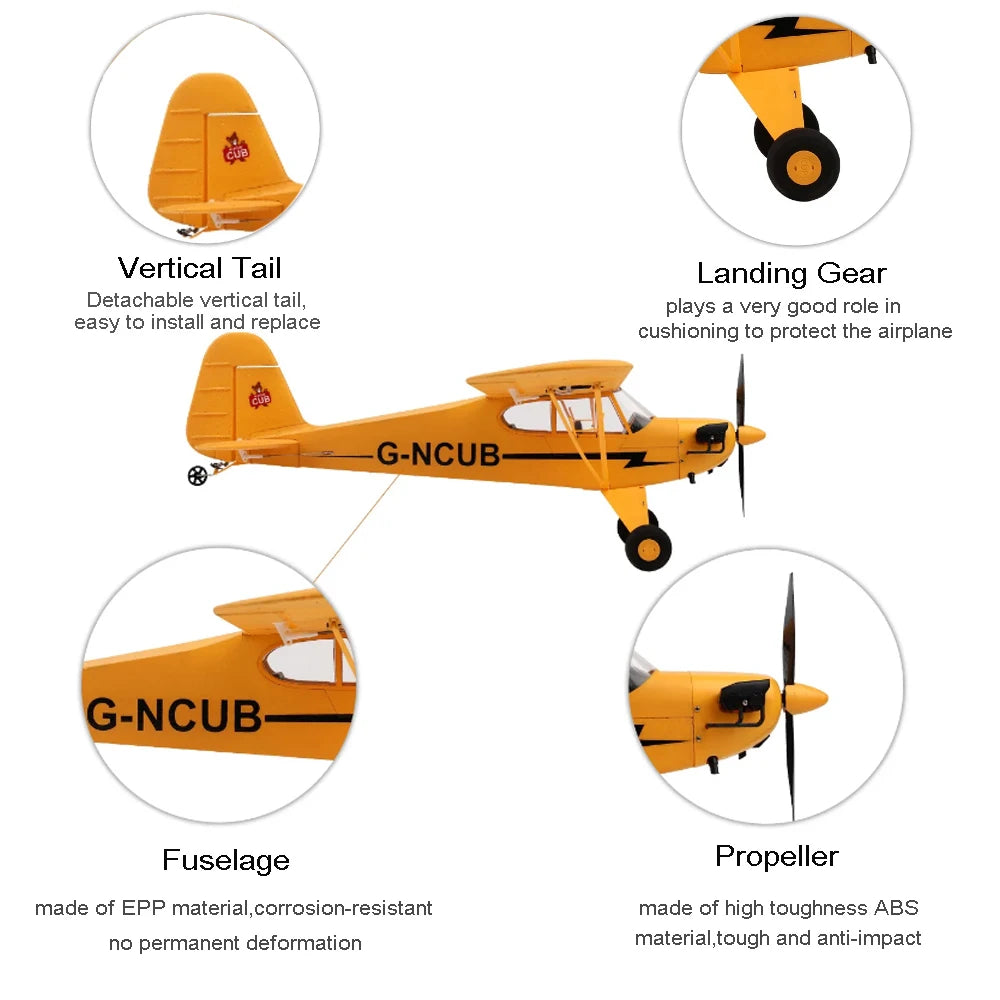 Hot Sale RC Plane RTF 2.4G Brushless Motor 3D/6G Remote Control Airplane  Wltoys A160 Upgraded J3-CUB Ready To Fly