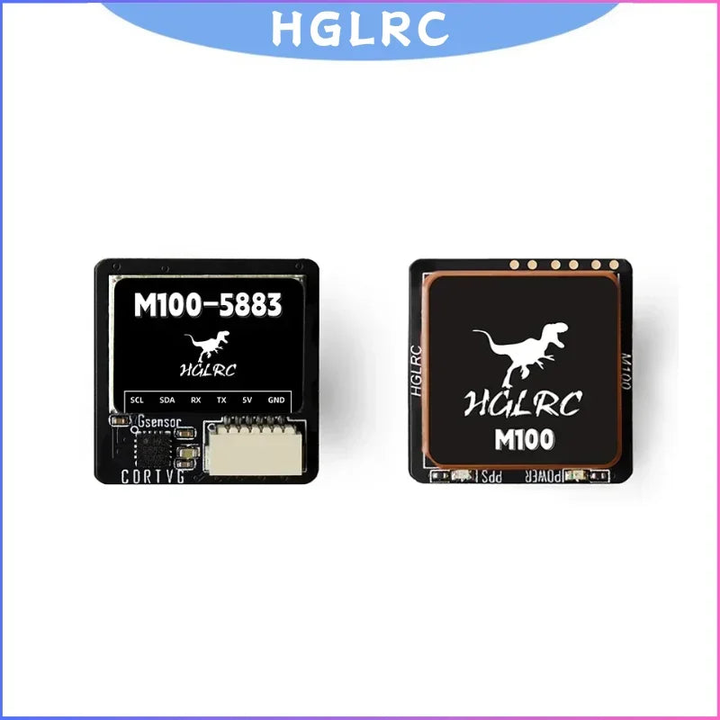 HGLRC M100-5883 M10 GPS Module with Compass Ceramic Antenna On-board LED Indicators 21x21mm for RC Airplane FPV Long Range