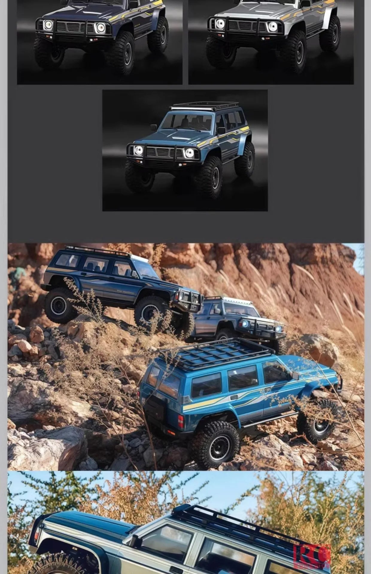 YIKONG YK4107/PRO 1/10 Scale 4WD RC Car Dual Speed Brushless Off-Road Crawler Truck Realistic RC Model Toy Gift for Ages 14+