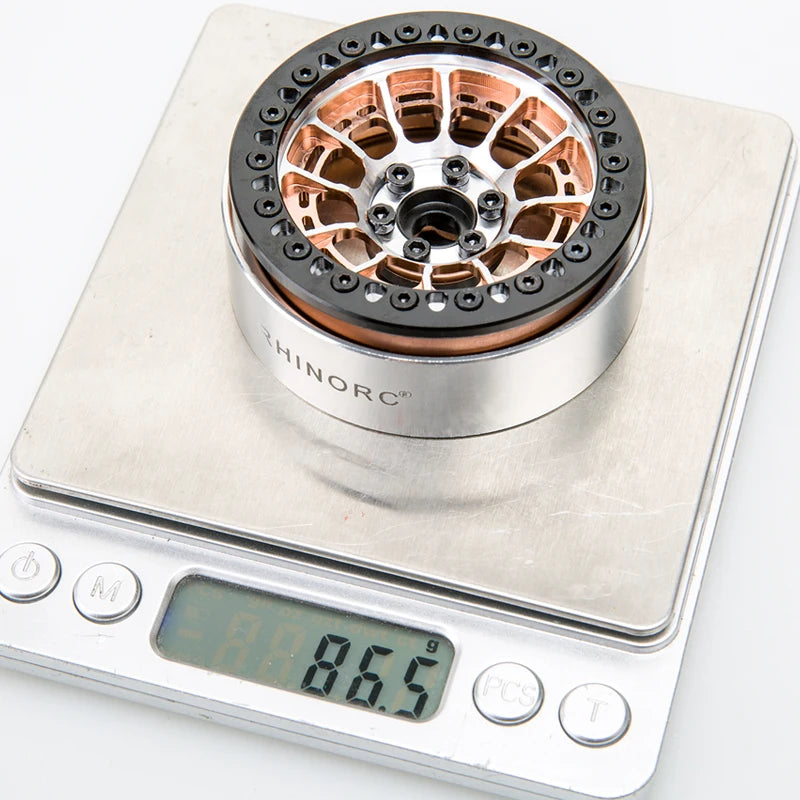 Rhino MOZA 2.2 inch 25mm Narrow ZERO OffSet Rim 4PCS for 1/10 RC Crawler SCX10 Pro TRX4 Shafty Bully 2 MOA