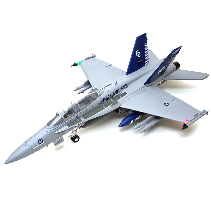 FMSRC RC Airplane 80mm Ducted Fan EDF Jet F18 F-18 Hornet 6CH with Flaps Retracts 6S Hobby Model Plane Aircraft Avion