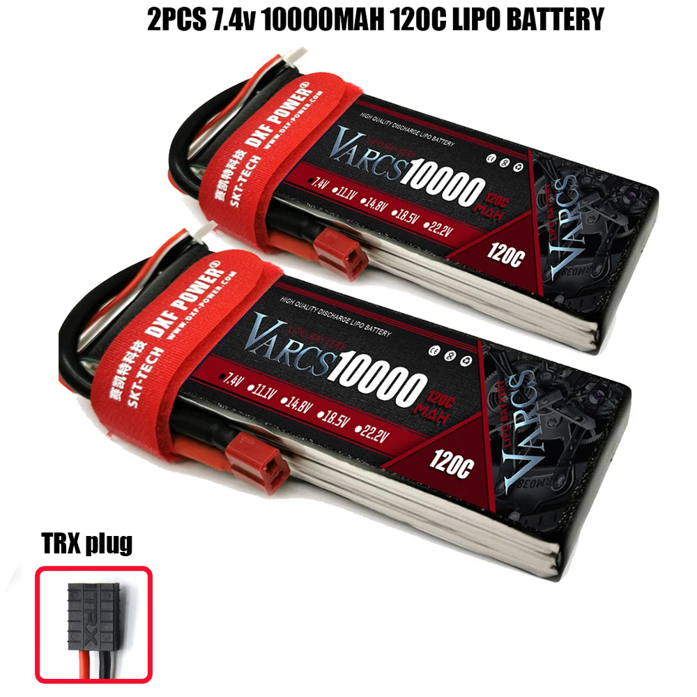 2PCS VARCS 7.4V 7.6V 11.4V 11.1V 15.2V 14.8V 22.2V 2S 3S 4S 6S 5200Mah 6300Mah 6500mAh 6200mAh 6750mAh 8000mAh 7000mAh 10000mah